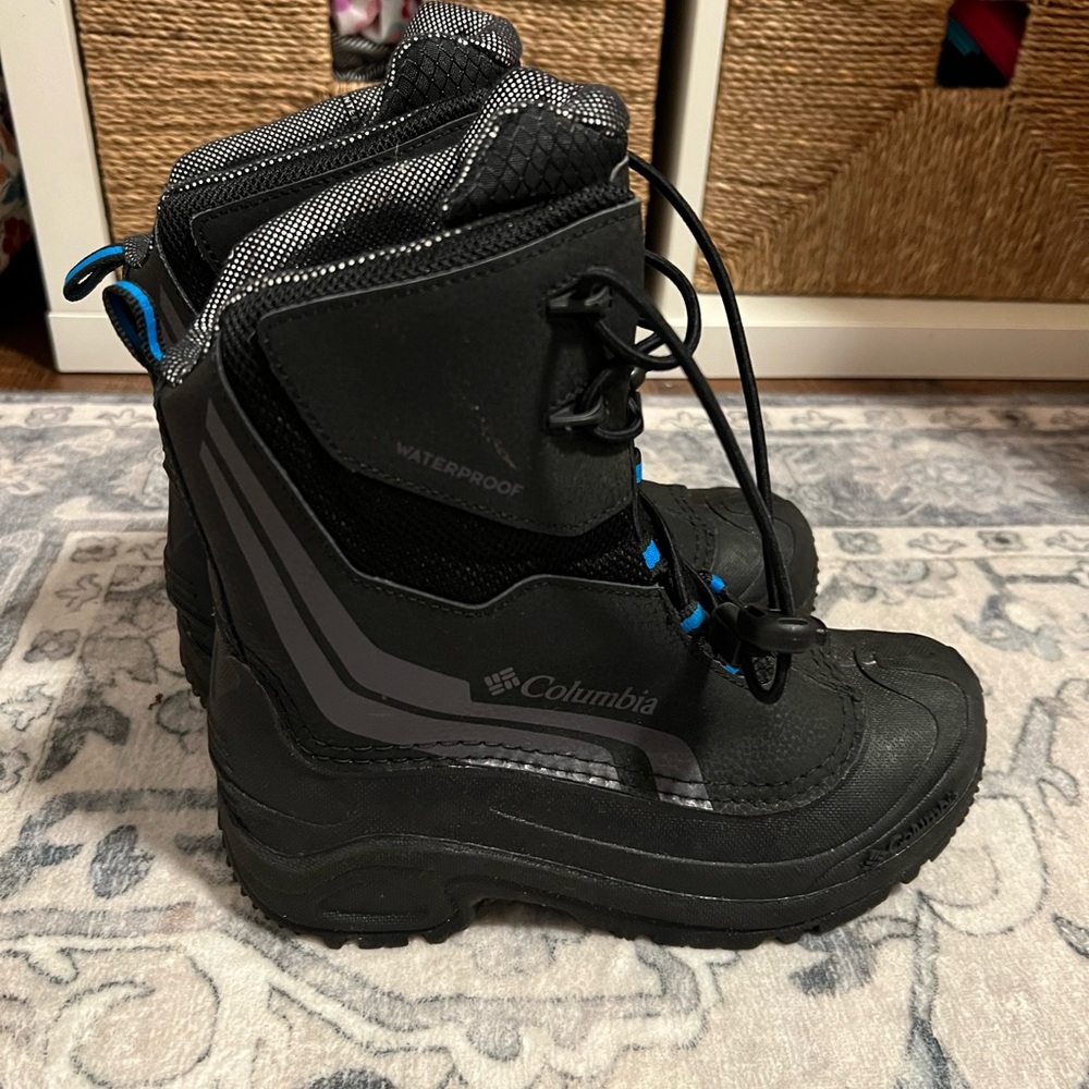 Columbia Kids Black and Gray Waterproof Boots